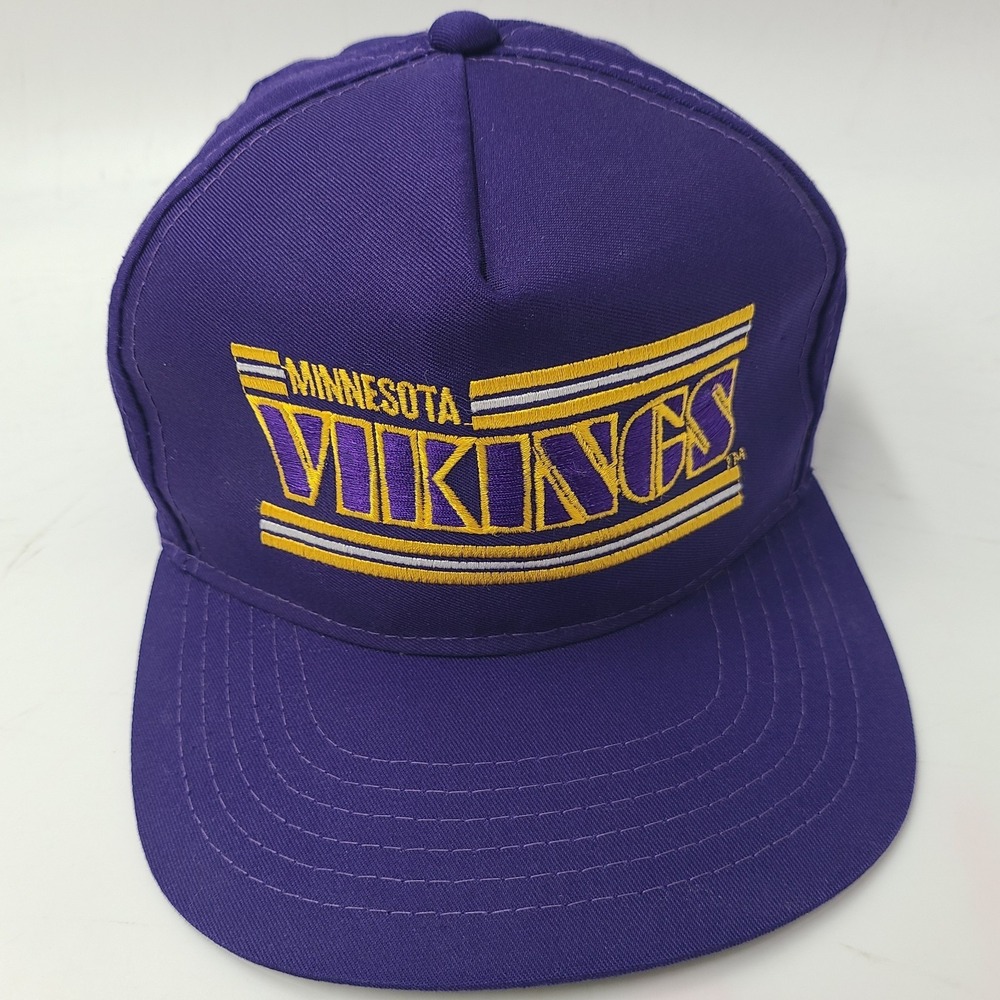 Vintage Minnesota Vikings Hat Snapback Drew‎ Pearson Purple NFL YoungAn 80s 90s